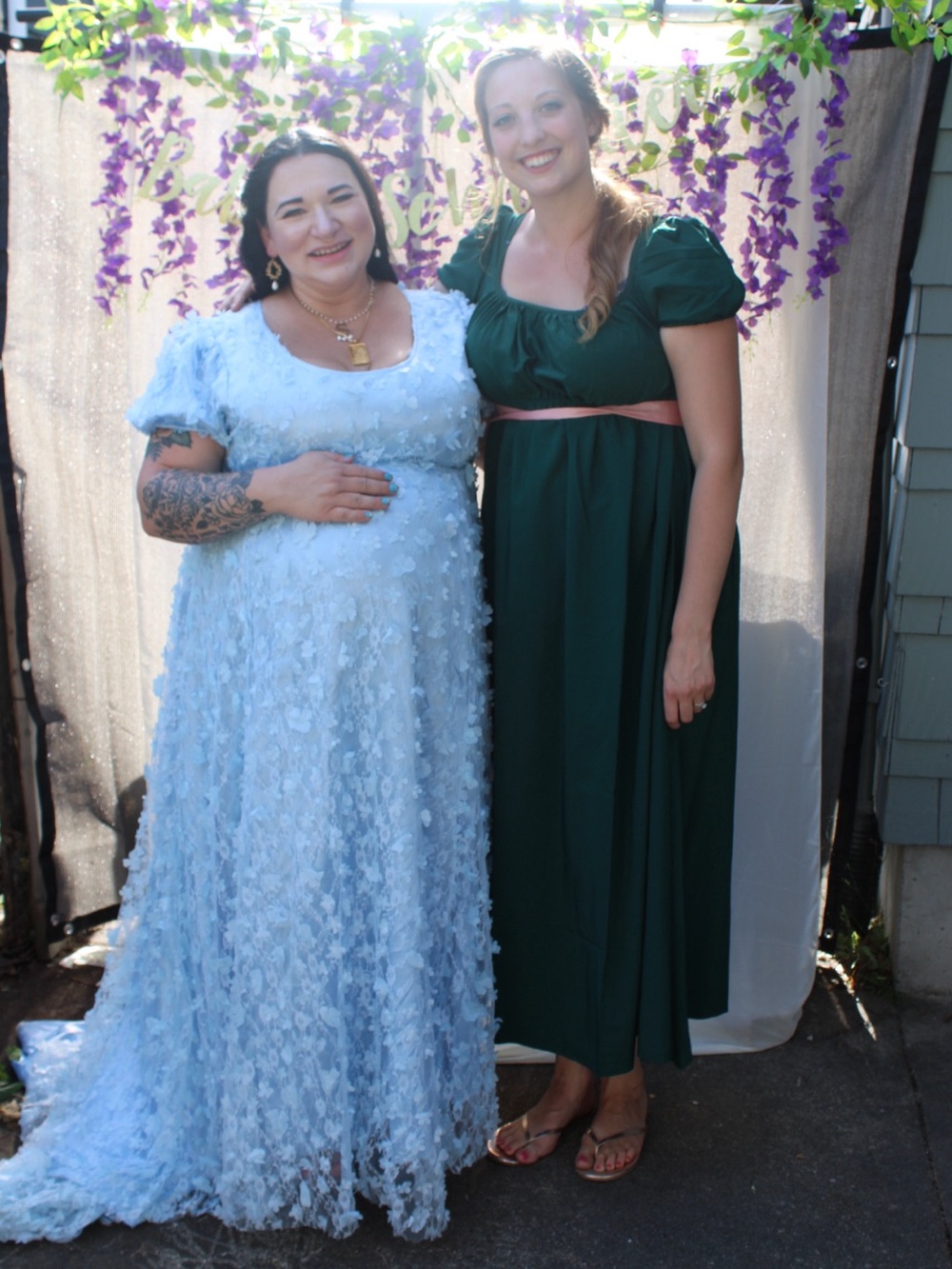 Blue Regency Bridgerton Dress